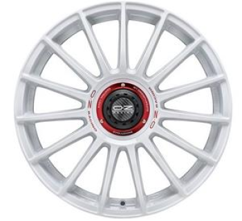 OZ Racing Superturismo Evoluzione WRC Race White Red Lettering 8.5x20 5x112 ET30 CB79