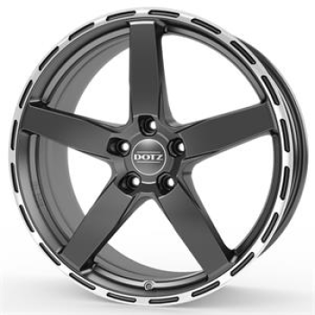Dotz MarinaBay dark Gunmetal/polished lip 8.5x18 5x114.3 ET45 CB71.6