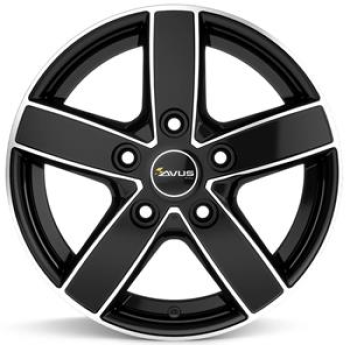 Avus AC-V51 Black Polished 7x17 5x114.3 ET45 CB66.1