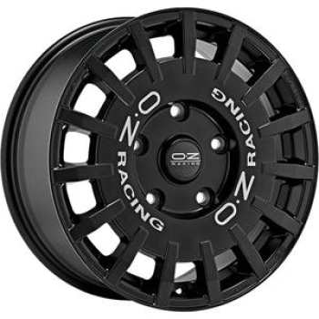 OZ Racing Rally Racing Gloss Black Silver Lettering 8x18 5x112 ET45 CB75
