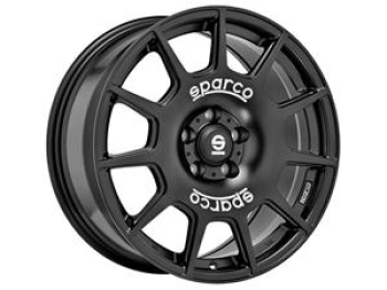 Sparco Terra Matt Black White Lettering 8x18 5x120 ET45 CB65.1