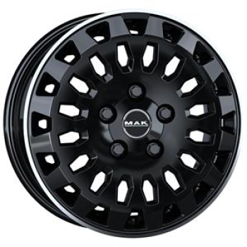MAK Overland Gloss Black Mirror Ring 6.5x16 6x120 ET51 CB74.5