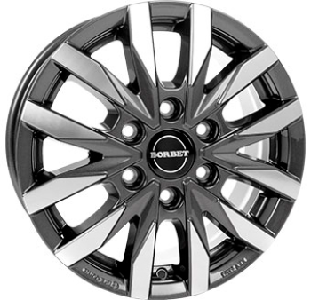 Borbet CW6 mistral anthracite glossy polished 6.5x16 6x130 ET62 CB84.1